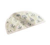 Half Moon Bath Mat Microfiber Absorbent Non Slip Bathroom Rug Semi Circle Shower Mat Soft Quick Dry Floor Mat Home Decor Toilet Mat (A, A)