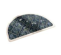 Half Moon Bath Mat Microfiber Absorbent Non Slip Bathroom Rug Semi Circle Shower Mat Soft Quick Dry Floor Mat Home Decor Toilet Mat (D, A)