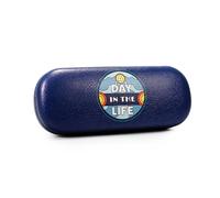 Half Moon Bay A Day in the Life - The Beatles - Navy Blue 6.5 x 2.7 Inch Polyurethane Eyeglass Protective Hard Case, Navy Blue, 6.5 x 2.7 Inch