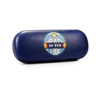 Half Moon Bay A Day in the Life - The Beatles - Navy Blue 6.5 x 2.7 Inch Polyurethane Eyeglass Protective Hard Case, Navy Blue, 6.5 x 2.7 Inch