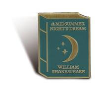 Half Moon Bay A Midsummer Night's Dream William Shakespeare 1.5 Inch Teal Green and Gold Zinc Alloy and Enamel Lapel Pin Badge, 1.5 Inch, Zinc Alloy and Enamel, no gemstone