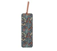 Half Moon Bay ACS Walter Crane Meadow Flowers 7 x 2.3 Inch Blue Teal Red FSC Paper Bookmark Place Keeper