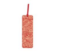 Half Moon Bay ACS William Morris Strawberry Thief 7 x 2.3 Inch Red FSC Paper Bookmark Place Keeper
