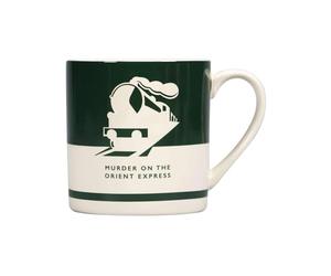 Half Moon Bay | Agatha Christie | Murder on the Orient Express Mug | Green Stoneware Coffee Cup 310ml | Premium Literary Collection | Elegant Birthday, Teacher or Summer Gift