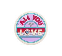 Half Moon Bay All You Need is Love -The Beatles - Multicolor 4 Inch Stoneware Drink Beverage Coaster
