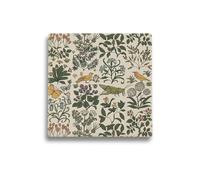 Half Moon Bay | Apothecary's Garden | Square Ceramic Stoneware Coaster | Tabletop Heat Protector Mat | Arts and Crafts Collection | Elegant Birthday, Housewarming or Teacher Gift