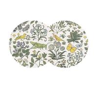 Half Moon Bay Voysey - Apothecary's Garden - Multicolor 4 Inch Stoneware Drink Beverage Coaster; Set of 2, CST2ACS04