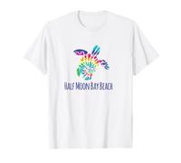 Half Moon Bay Beach BOHO Batik Tie Dye Loggerhead Turtle T-Shirt
