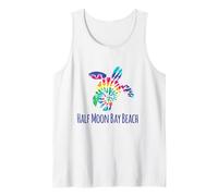 Half Moon Bay Beach BOHO Batik Tie Dye Loggerhead Turtle Tank Top