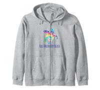 Half Moon Bay Beach BOHO Batik Tie Dye Loggerhead Turtle Zip Hoodie