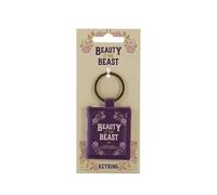 Half Moon Bay | Beauty and the Beast | Mini Book Keyring | Dark Mauve Faux Leather Purse Backpack Charm | Premium Literary Collection | Gift for Bookish Women
