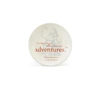 Half Moon Bay Began Telling Them Her Adventures - Alice in Wonderland - Red/White 3.35 Inch Stoneware Round Jewelry Trinket Dish Tray
