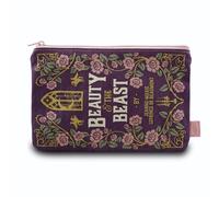 Half Moon Bay Book-Inspired Zipper Travel Pouch for Makeup, Toiletries, and Bag Organization 6 x 9.5 Inch Cotton Princesses, Purple, 6 x 9.5 Inch, Beauty and the Beast