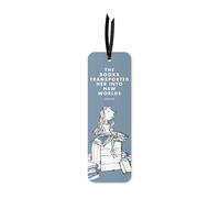 Half Moon Bay Books Transported New Worlds - Matilda - Grey Blue 8.4 x 3.1 Inch FSC Paper Bookmark Place Holder