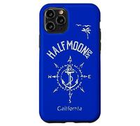 Half Moon Bay CA Compass Rose, Marine, Nautical, Sailng Case for iPhone 11 Pro