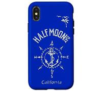 Half Moon Bay CA Compass Rose, Marine, Nautical, Sailng Case for iPhone X/XS
