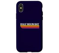 Half Moon Bay California Retro Graphic - Half Moon Bay CA Case for iPhone X/XS