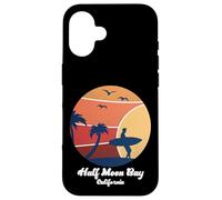 Half Moon Bay California Surfing Surfer Vintage Sunset Beach Case for iPhone 16
