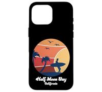 Half Moon Bay California Surfing Surfer Vintage Sunset Beach Case for iPhone 16 Pro Max