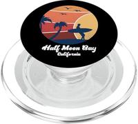Half Moon Bay California Surfing Surfer Vintage Sunset Beach PopSockets PopGrip for MagSafe