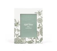 Half Moon Bay Clover Flower Blooms and Bumble Bees - by Kate Heiss - Sage Green/White 9.8 x 7.8 Inch Dolomite Tabletop Photo Frame; Holds 5 x 7 Inch Photo, FRAMKH03