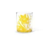 Half Moon Bay Daffodil Flower - by Kate Heiss - Mustard Yellow 16 Ounce Glass Cocktail Mocktail Drinking Cup
