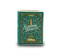 Half Moon Bay | Decorative Book-Shaped Flower Vase | Whimsical Regal Fantasy Storybook | 5.5 Inch | Ceramic Sleeping Beauty | Green and Cream