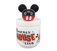Half Moon Bay - Disney Mickey Mouse Collectors Box - Mickey - Storage Jar - Trinket Box With Lid Gift,White,14 cm