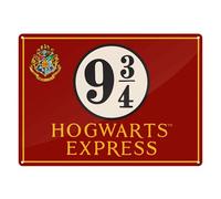Half Moon Bay | Harry Potter | Hogwarts Express Platform 9 3/4 | A5 Metal Wall Art Tin Sign | Official Merchandise | Home Bedroom Plaque Decor | Birthday or Christmas Gift