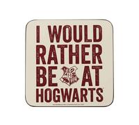 Half Moon Bay | Harry Potter | Hogwarts | Single Drinks Coaster - "I Would Rather be at Hogwarts" | Official Merchandise | Small Gifts for Harry Potter Fans