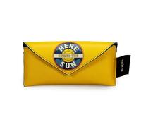 Half Moon Bay Here Comes The Sun - The Beatles - Butterscotch Yellow 6.8 x 3 Inch Polyurethane Envelope Style Eyeglass Protective Soft Case., Butterscotch Yellow, 6.8 x 3 Inch