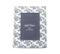 Half Moon Bay Holkham Walk - Oak Leaves Acorns Chickadee Birds - by Kate Heiss - Navy Blue/White 9.8 x 7.8 Inch Dolomite Tabletop Photo Frame; Holds 5 x 7 Inch Photo
