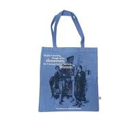 Half Moon Bay I Must Go Back To Business - Sherlock Holmes - Blue 16.5 x 15 Inch 100% Recycled Cotton Reusable Grocery Shopping Bag, Sherlock Holmes Blue, 16.5 x 15 Inch