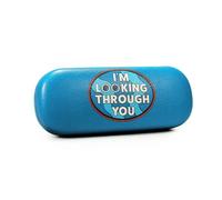 Half Moon Bay I'm Looking Through You - The Beatles - Cerulean Blue 6.5 x 2.7 Inch Polyurethane Eyeglass Protective Hard Case, Cerulean Blue, 6.5 x 2.7 Inch