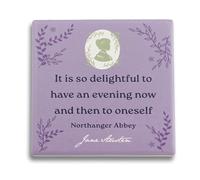 Half Moon Bay Jane Austen Coaster Single Ceramic - Jane Austen | Cork Backed Coaster | Tableware | Drink Coasters | Home Decor | Official Licensed Merchandise