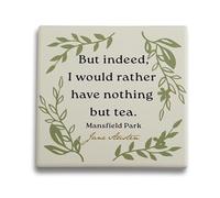 Half Moon Bay Jane Austen Coaster Single Ceramic - Jane Austen | Cork Backed Coaster | Tableware | Drink Coasters | Home Decor | Official Licensed Merchandise