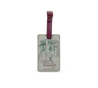 Half Moon Bay | Jane Austen | Sense and Sensibility Luggage Tag | Pastel Green & Maroon PU Leather Travel Bag Label | Premium Literary Range | Gift for Adventurers