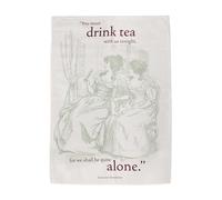 Half Moon Bay | Jane Austen | Sense and Sensibility Tea Towel | Pastel Green & Maroon 25x18 Inch Recycled Cotton Dish Cloth | Premium Literary Range | Gift for Tea Lovers