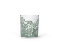 Half Moon Bay | Kate Heiss | Abundant Floral Wildflowers Glass Tumbler | 300ml Cocktail Mocktail Drinking Cup | Official Designer Merchandise | Elegant Botanical Birthday Gift for Her