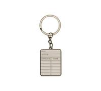 Half Moon Bay Keyring Metal - Pulteney Press (Library card)