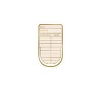 Half Moon Bay Library Card Design - Paperclip Style - White/Gold 2.8 x 2 Inch Zinc Alloy Bookmark Place Holder