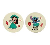 Half Moon Bay Lilo and Stitch Ceramic Coaster Set | Ceramic Coasters with Disney Lilo and Stitch | Drinks Coasters & Table Coasters | Lilo and Stitch