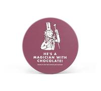 Half Moon Bay Magician with Chocolate - Charlie and The Chocolate Factory - Maroon/White 4 Inch Stoneware Drink Beverage Coaster