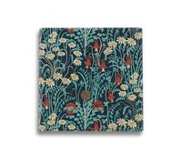 Half Moon Bay Meadow Flowers by ACS Walter Crane 4 Inch Square Ceramic Stoneware Single Beverage Drink Coaster