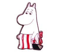 Half Moon Bay | Moomins | Moominmamma Enamel Pin Badge | Red Striped Apron Retro Lapel Brooch | Official Merchandise | Whimsical Birthday, Cozy Teacher or Summer Gift