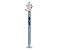 Half Moon Bay | Moomins | Moomintroll Blue Ballpoint Pen with 2D Metal Topper | 6-Inch Lightweight Writing Stationery | Official Merchandise | Whimsical Birthday or Cozy Teacher Gift