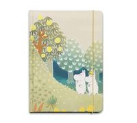 Half Moon Bay | Moomins | Moomintroll Forest A5 Hardcover Notebook | Green FSC Paper Lined Journal with Elastic Band | Official Merchandise | Whimsical Birthday, Cozy Teacher or Summer Gift