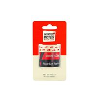 Half Moon Bay | Murder Mystery Book Club | 3 Pack Sticky Tape Set | Crime Scene Footprints Decorative Stationery | Premium Literary Collection | Thriller Gift for Readers