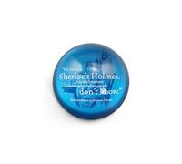Half Moon Bay My Business To Know - Adventures of Sherlock Holmes - Blue 2.7 x 1.2 Inch Glass Office Desk Paperweight