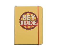 Half Moon Bay Officially Licensed The Beatles Hey Jude Retro A6 Hardback Pocket Notebook Mustard Yellow Lined Journal with Elastic Band Closure and Ribbon Bookmark for Music Fans